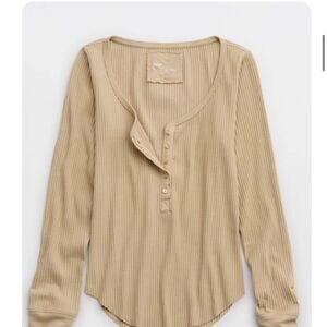 Aerie Ribbed Henley T-shirt